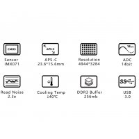 ZWO Color CMOS Camera ASI071MC Pro cooled - Chip D=28.4 mm