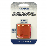 Kapesní mikroskop Carson MicroMini™ 20x LED+UV Oranžový