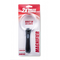 Zvětšovací sklo Carson LED Lighted RimFree™ 2x Power Rimless Acrylic Round Magnifier